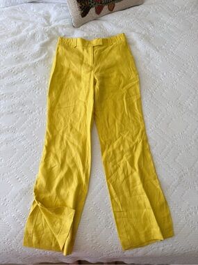 Yellow Linen Women’s Pants From France
